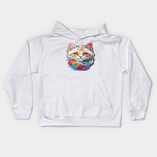 Cute Peeking cat Kids Hoodie